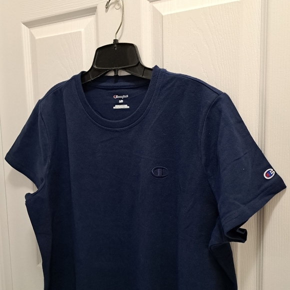 ❤️ New! Champion T-Shirt Dress Blue Women's Medium Cotton Blend Short Sleeve - Picture 10 of 10